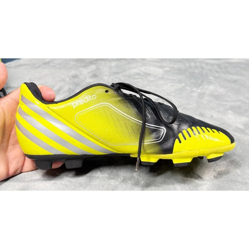 Adidas Predito Predator Soccer Cleats Mens 6 Black Yellow FG Shoes
